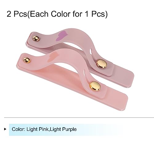 MECCANIXITY 2 Pcs Phone Loop Finger Holder Silicone Phone Strap Grip Holder Cell Phone Grip Stand for Most Smartphones Light Pink,Light Purple - color: Light Pink,Light Purple