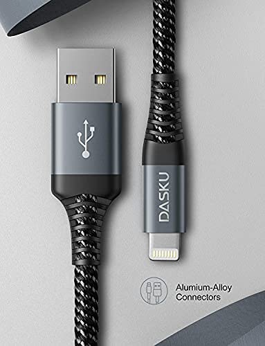 iPhone Charger Fast Charging [MFi Certified] USB Lightning Cable 6FT, 3Pack - color: Black, size: 6FT, style: USB A