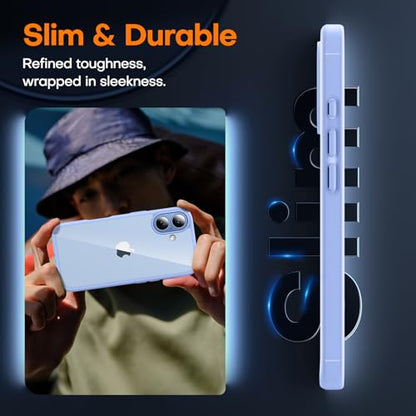 TAURI for iPhone 17 Case, Anti-Yellowing with Screen Protector, Military-Grade Protection Shockproof Slim Phone Case for iPhone 17, Star Blue - color: E-Blue Star