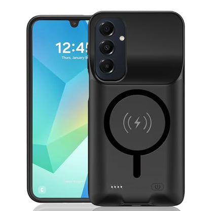 Battery Case for Galaxy A16/A17,Upgraded 10000mAh Rechargeable Portable Extended Battery Pack Supported Qi Wireless Charging Case Compatible with Galaxy A16/A17(6.7 inches) Charging Case-Black - size: Galaxy A16/A17