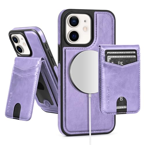SkyEagle Compatible with MagSafe iPhone 11 Wallet Case,Light Purple - color: Light Purple, size: iPhone 11 - 6.1"