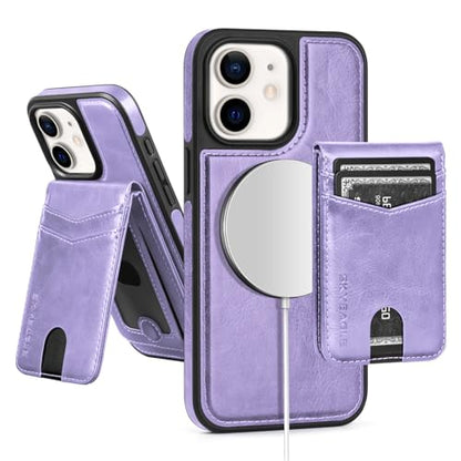 SkyEagle Compatible with MagSafe iPhone 11 Wallet Case,Light Purple - color: Light Purple, size: iPhone 11 - 6.1"