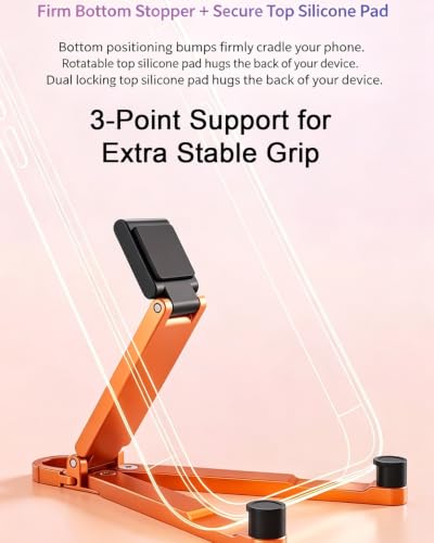 Mini Aluminum Phone Stand Keychain Foldable Desktop Holder