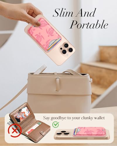 Shorogyt Compatible with Magsafe Wallet for Women, Turtle - color: Turtle
