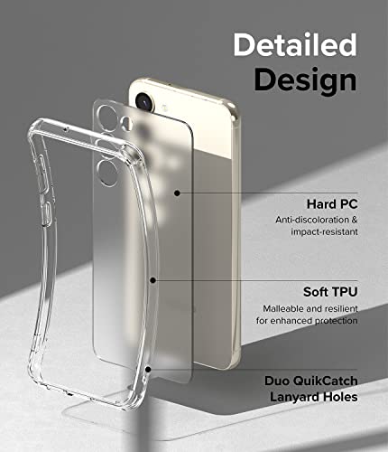 Ringke for Samsung Galaxy S23 Case [Fusion Matte Clear] | Oil & Dirt Resistant, Anti-Fingerprint Technology Prevents Oily Smudges, Frosted Coating Feels Velvety Soft - size: Galaxy S23