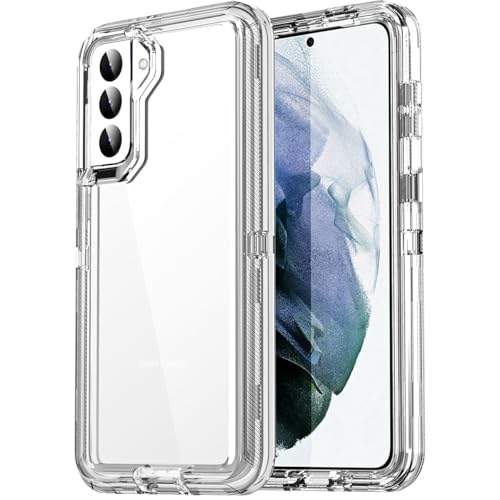 AICase for Samsung Galaxy S21 Plus Case Clear 3 in 1 Heavy Duty Drop Protection Full Body Rugged Shockproof/Dust Proof 3-Layer Military Protective Tough Durable Cover for Galaxy S21 Plus 6.7"_1 - color: Clear, size: Samsung Galaxy S21 Plus