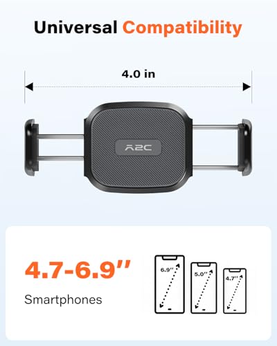 A2C Flexible Phone Holder for Treadmill, Treadmill Phone Mount for Gym - color: Black