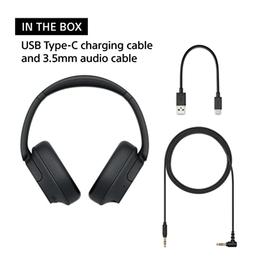 Sony WH-CH720N Wireless Noise Cancelling Over-Ear Headphones, Black - color: Black