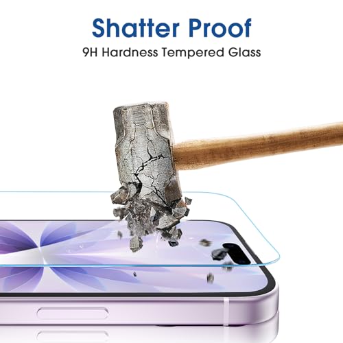 amFilm OneTouch for iPhone 17 Screen Protector 6.3'' Tempered Glass - size: IPH17-6.3”