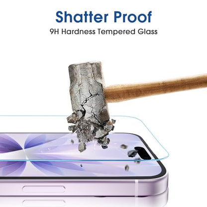 amFilm OneTouch for iPhone 17 Screen Protector 6.3'' Tempered Glass - size: IPH17-6.3”