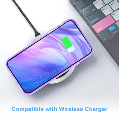 JJGoo Compatible with iPhone 15 Pro Case Clear, Soft Clear Fiexible TPU Phone Cases, Shockproof Transparent Bumper Cover Slim Thin Phone Case, Translucent Purple - color: Purple