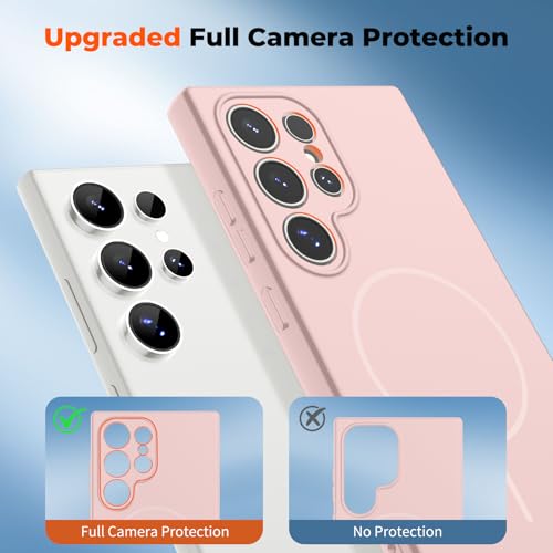 zapica Magnetic for Samsung Galaxy S24 Ultra Case, Pale Pink - color: Pale Pink, size: Samsung Galaxy S24 Ultra 6.8''