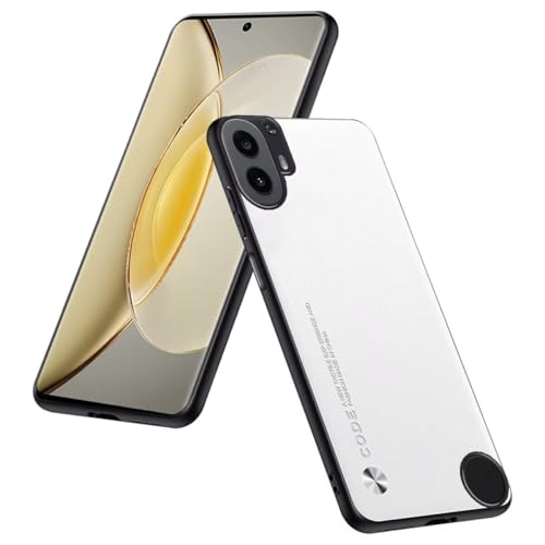 Phone Case Compatible with CMF Phone 1 (6.67"), Protective Cover in PU Leather - White - color: White