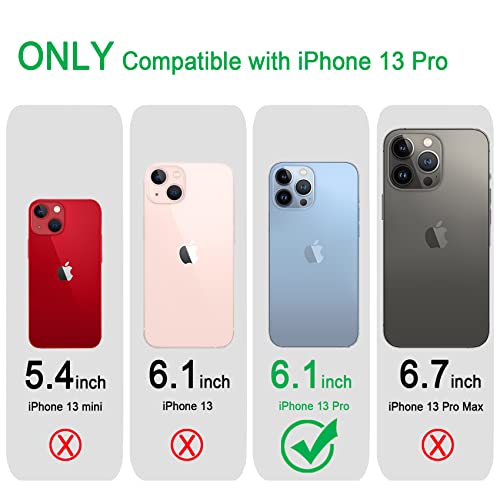 JJGoo Compatiable with iPhone 13 Pro max Case Clear, Transparent Shockproof Phone Case, Slim Anti-Scratch Hard PC Back Protective Cover Bumper, Transparent Purple - color: Transparent Purple