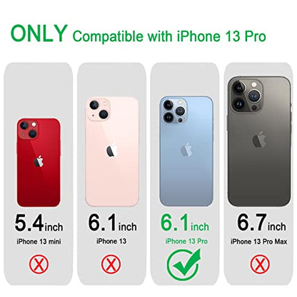 JJGoo Compatiable with iPhone 13 Pro max Case Clear, Transparent Shockproof Phone Case, Slim Anti-Scratch Hard PC Back Protective Cover Bumper, Transparent Purple - color: Transparent Purple
