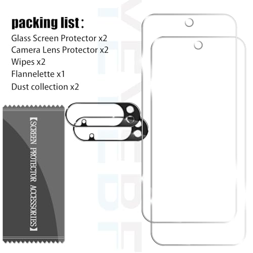 Screen Protector for Google Pixel 10 Pro XL & Camera Lens Protectors [2+2 Pack] [Ultrasonic Fingerprint Unlock] [Case Friendly] [Bubble-Free] Tempered Glass For Pixel 10 Pro XL - size: Google Pixel 10 Pro XL