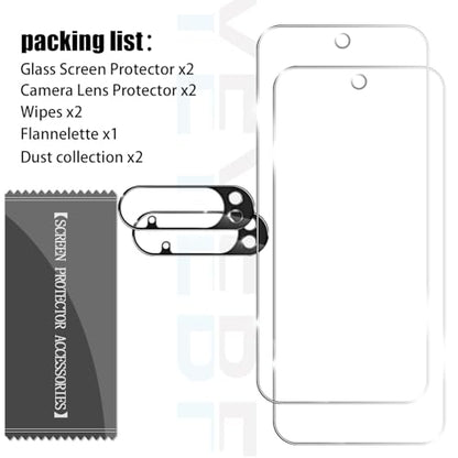 Screen Protector for Google Pixel 10 Pro XL & Camera Lens Protectors [2+2 Pack] [Ultrasonic Fingerprint Unlock] [Case Friendly] [Bubble-Free] Tempered Glass For Pixel 10 Pro XL - size: Google Pixel 10 Pro XL