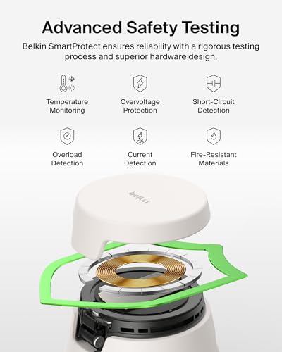 Belkin Qi2.2 25W Magnetic Wireless Charging Station, 3 in 1 Samsung Charger - color: Sand