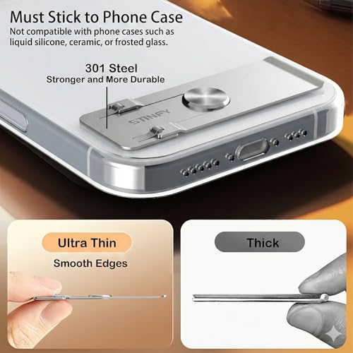 Phone Slim Stand Thin Kickstand for iPhone Phone Case Sliver 1-Pack - color: Sliver