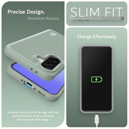 TUDIA DualShield Grip Designed for Samsung Galaxy A36 5G Case (2025), [MergeGrip] Military Grade Dual Layer Shockproof Slim Tough Heavy Duty Protective Phone Case for Galaxy A36 (Green Lily) - color: Green Lily