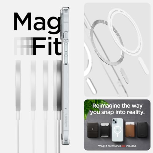 Spigen for iPhone 15/14/13 Case, Ultra Hybrid MagFit [Anti-Yellowing] [Compatible with Magsafe] - Clear - color: Clear, size: iPhone 15 / 14 / 13