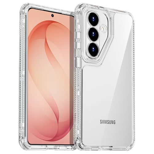 AICase for Samsung Galaxy S26 Plus Case Clear,Heavy Duty Durable 3-Layer Crystal Transparent [Not Yellowing][Military Grade Drop Protection] Shockproof/DropProof Protective for S26 Plus 6.7" 2025_1 - color: Clear, size: Samsung Galaxy S26 Plus