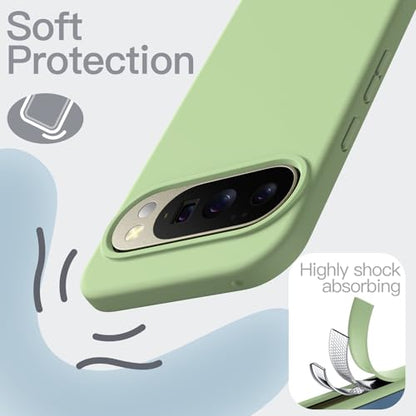JETech Silicone Case for Google Pixel 10/10 Pro, Jade | Silky Soft Touch, Shockproof Protection, Scratch Resistant, Microfiber Lining - color: Jade, size: Pixel 10/10 Pro