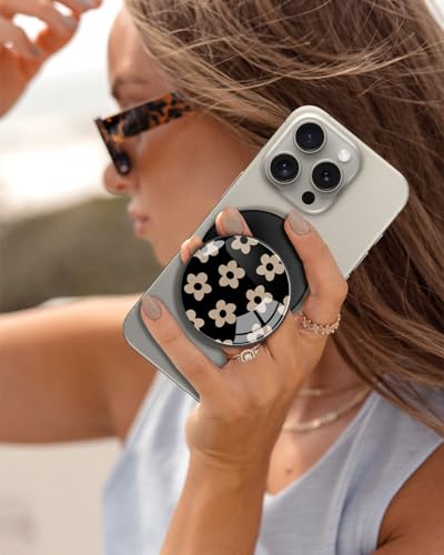 Magnetic Phone Grip, Cute Finger Grip Phone Stand, Small Flower - color: Small Flower