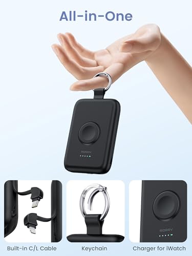 RORRY CharmGo Portable Charger, 10000mAh 20W Fast Charging Power Bank - color: Black