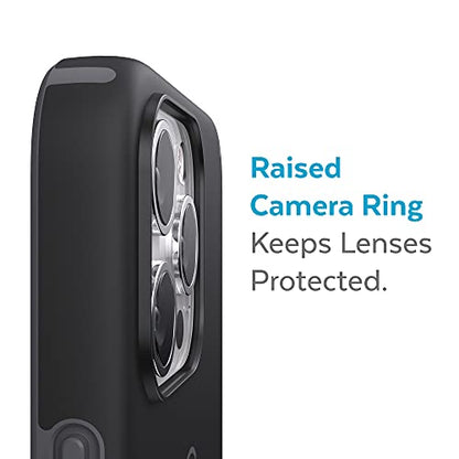 Speck iPhone 13 Pro Case - Drop Protection & Scratch Resistant with Dual Layer Protection & Slim Design Case for iPhone 13 Pro, CandyShell Pro, Black/Slate Grey - color: Black/Slate Grey