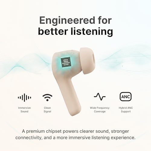 Magnetic Wireless Earbuds, Sticks to MagSafe iPhone, Warm Cream - color: Warm Cream