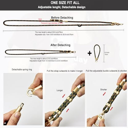 DAOSUN Phone Lanyard CellPhone Strap Crossbody, 3 in 1 Detachable Anti Theft Phone Cross Body Strap - color: Camouflage-8mm Paracord