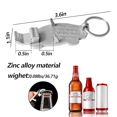 Ahiller Keychain Bottle Opener and Simple Phone Stand - color: Silver