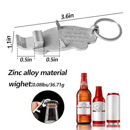 Ahiller Keychain Bottle Opener and Simple Phone Stand - color: Silver