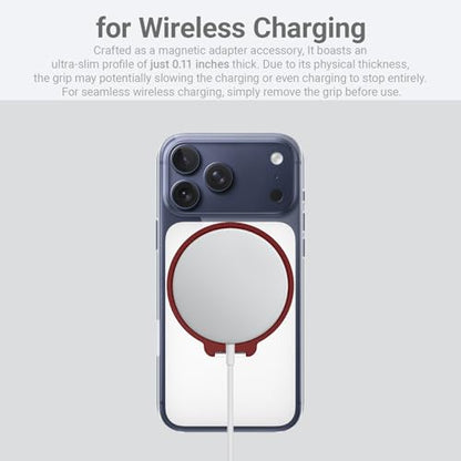 Grat 4 for Magsafe Magnetic Phone Grip Stand, Black - color: Black