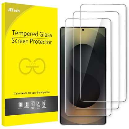 JETech Screen Protector for Samsung Galaxy S25 Ultra, 3-Pack | HD Clear, Fingerprint ID Compatible, Anti-Scratch Glass - size: Galaxy S25 Ultra