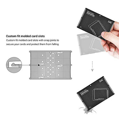 4 Slot SD Card Holder Case Storage Organizer, Slim Ultra-Thin SDHC SDXC Box - color: 4 SD Card Slots