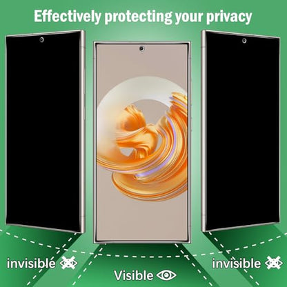 Pokolan 2+2 Pack Privacy Screen Protector for Samsung Galaxy S25 Ultra - size: Samsung Galaxy S26 Ultra 6.9 inches