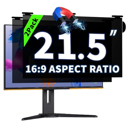 2Pack Magnetic Hanging Computer Privacy Screen 21.5'' for 16:9 Aspect Ratio - color: 2 Pack Magnetic Hanging 21.5 Inch for 16:9