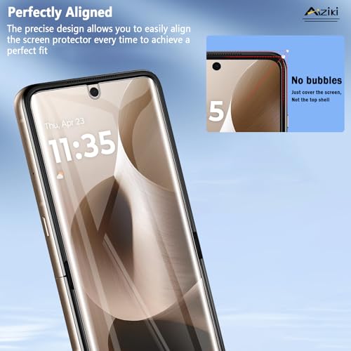 Hydrogel film for Motorola Razr Ultra 2025/2026 Screen Protector, Flexible TPU, [2 Main Screen +2 Front Screen], Bubble Free Screen Protector for Moto Razr Ultra 2025, Clear - size: Moto Razr Ultra
