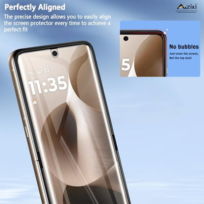Hydrogel film for Motorola Razr Ultra 2025/2026 Screen Protector, Flexible TPU, [2 Main Screen +2 Front Screen], Bubble Free Screen Protector for Moto Razr Ultra 2025, Clear - size: Moto Razr Ultra