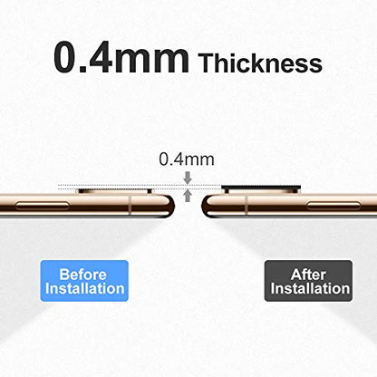 For iPhone XS/XS Max Camera Lens Protector - [2 Pack] Premium Aluminum Alloy Back Rear Camera Lens Screen Cover Case Shield - Black - color: Black-iPhone XS/XS Max