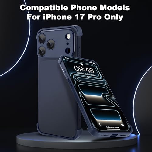 Phone Case Crafted for iPhone 17 Pro.Dark Blue - color: Dark-blue, size: iPhone 17 Pro