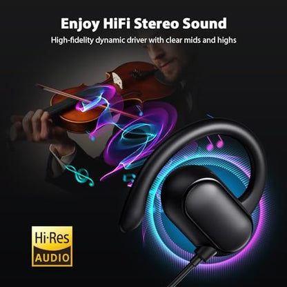 iMangoo 3.5mm Wired Earbuds Over the Ear Buds Open Earphones for Kids Women