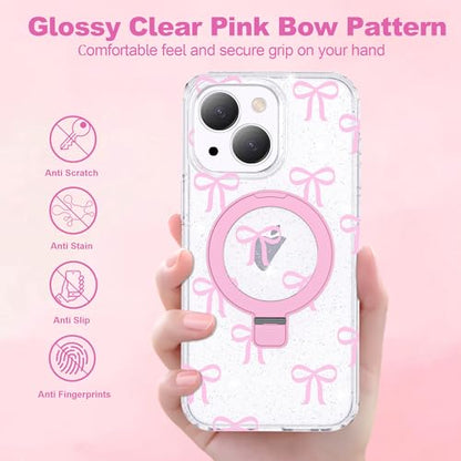 Butterfly Case for iPhone 14 Plus with Stand 6.7",C-Pink - color: C-Pink, size: Iphone 14 Plus