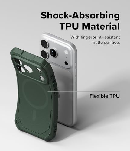 Ringke for iPhone 17 Pro Case [Rugged Gear Magnetic Dark Green] - color: Magnetic Dark Green, size: iPhone 17 Pro