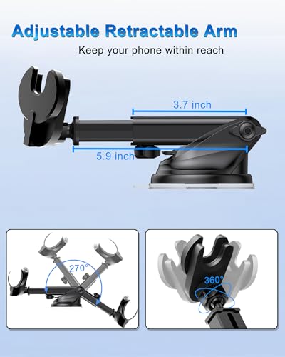 for Pop Socket Car Mount, Suction Cup Socket Grip Holder for Car with Strong 3M Sticky Adhesive, Dashboard Windshield Car Phone Holder Works for Popsocket, Fits All Smartphones with Pop Grip - style: Suction Cup