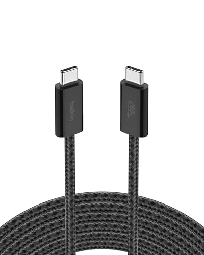 Belkin USB C to USB C 60W Braided Cable 9.9ft iPhone Charger Cord - color: Black, style: 9.9 ft