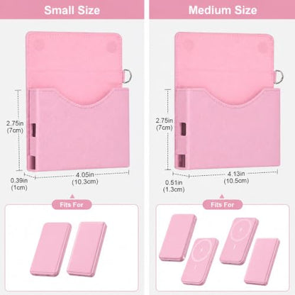 Power Bank Case for Anker Nano 5000mAh Magnetic Wireless Charging Battery - color: Mauve, size: 4.05*2.75*0.39inch