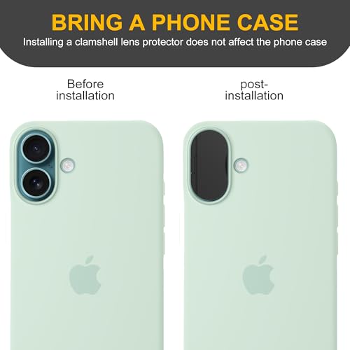 3 Pack Privacy Cover Compatible for iPhone 16/iPhone 16 Plus with 2 Front Camera Privacy Cover, Anti-Spy Camera Cover, Easy-Adhesive Design, Safeguard on iPhone 16/16 Plus,Black - size: iPhone 16/iPhone 16 PlusMax